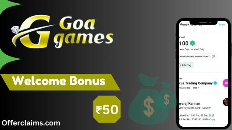 Goa Games – New Casino Website || Welcome Bonus Get ₹50