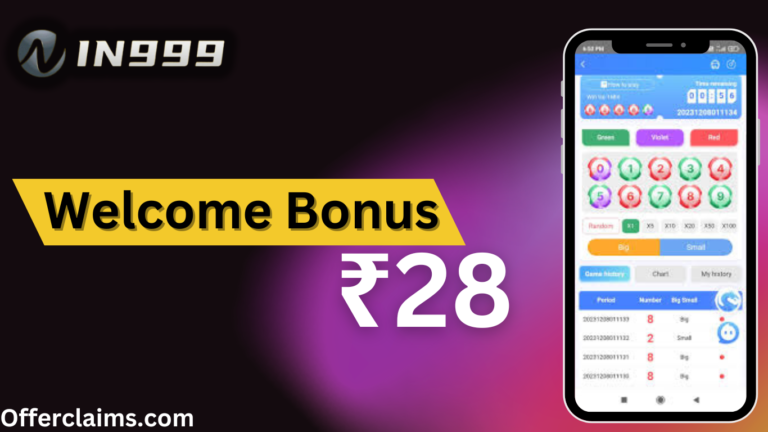 IN999 – IN999 APK Download || IN999 Welcome Bonus ₹28